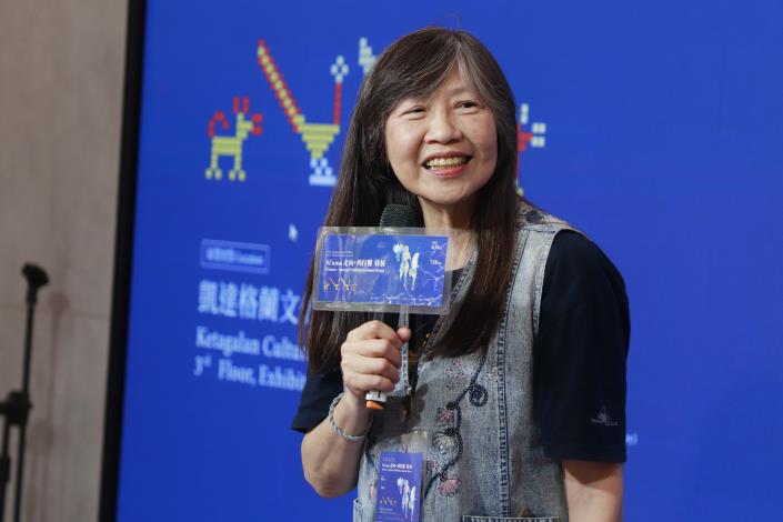 圖五：中央研究院臺灣史研究所詹副研究員說明，清代《裨海紀遊》的「採硫記」，郁永河從臺南出發，到臺北北投社採硫，臺南吉貝耍部落今日在臺北北投凱達格蘭文化館展示西拉雅族文化，不是偶遇，而是命中注定的相遇