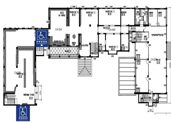 台北二二八紀念館二樓無障礙平面圖