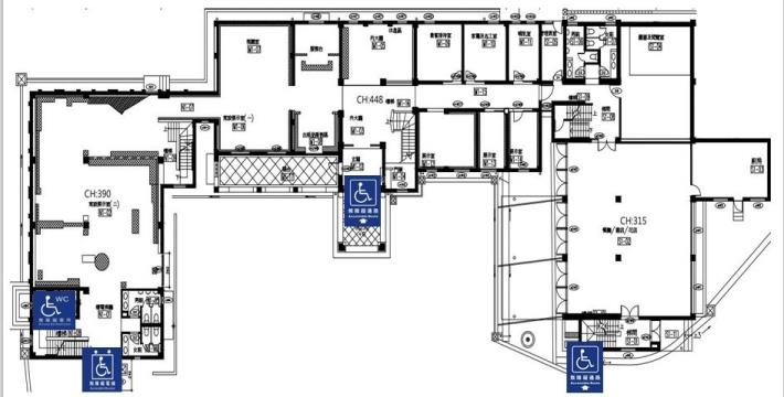 台北二二八紀念館一樓無障礙平面圖