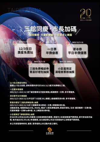 小巨蛋20週年海報