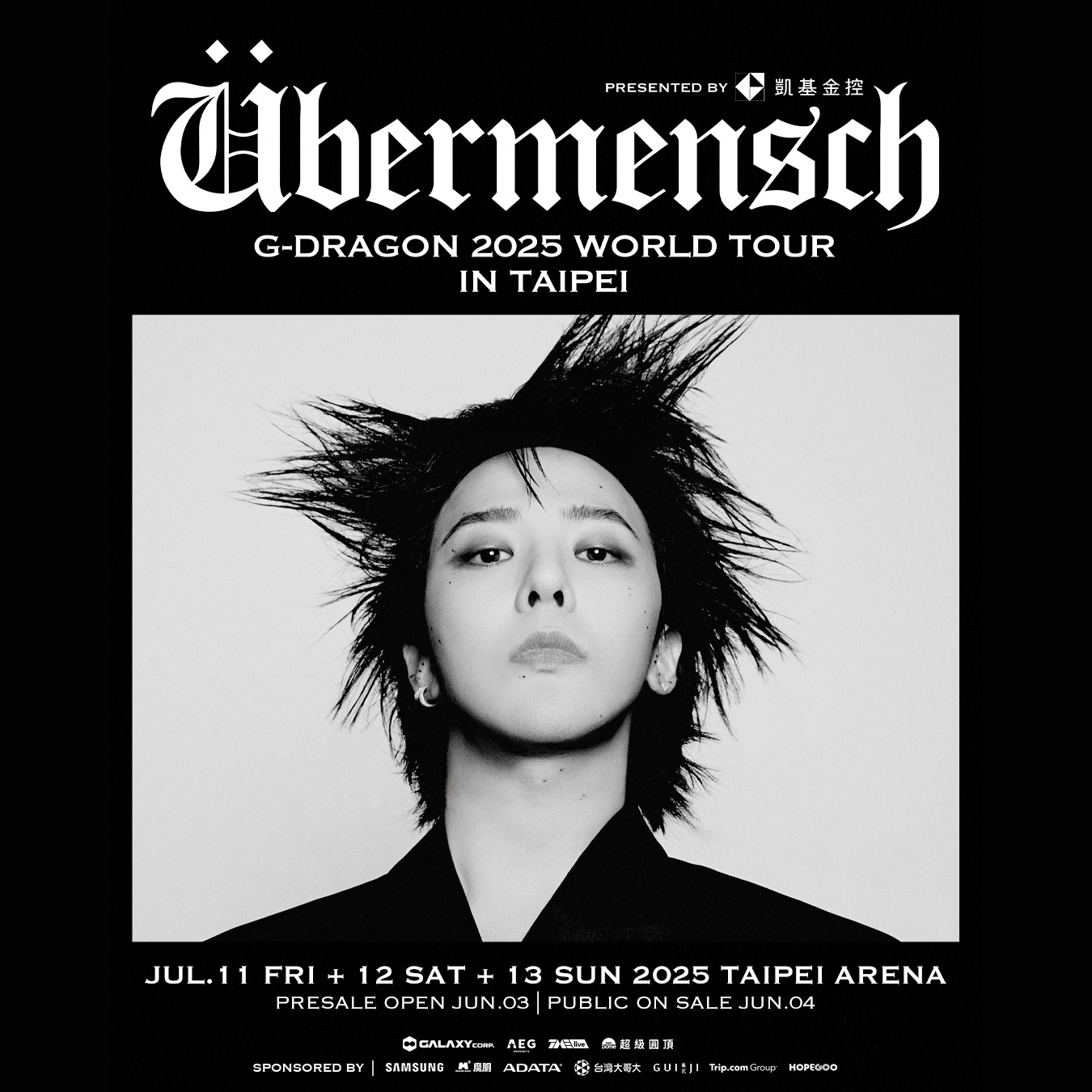 G-DRAGON 2025 WORLD TOUR [Übermensch] IN TAIPEI