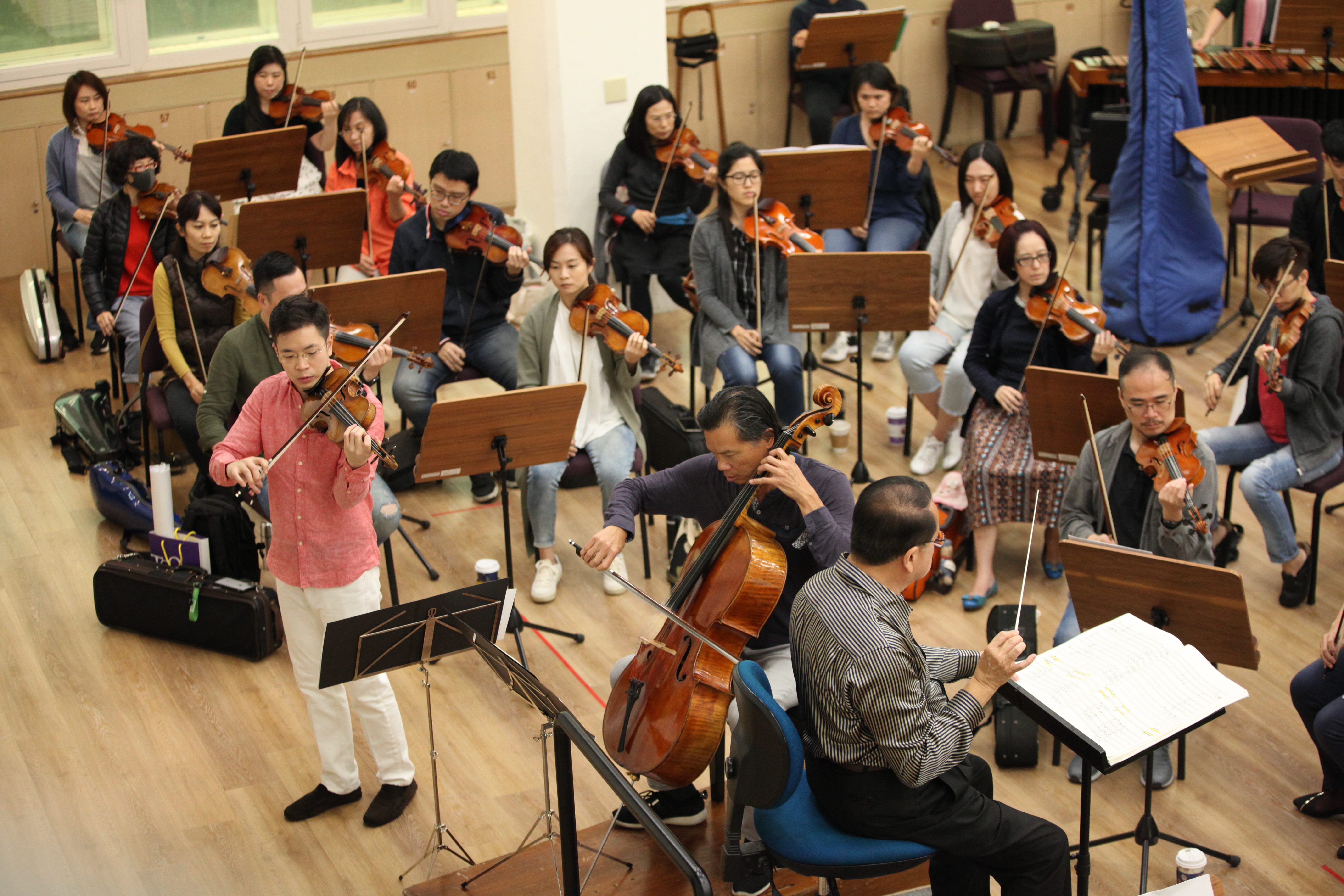 TSO members at a rehearsal