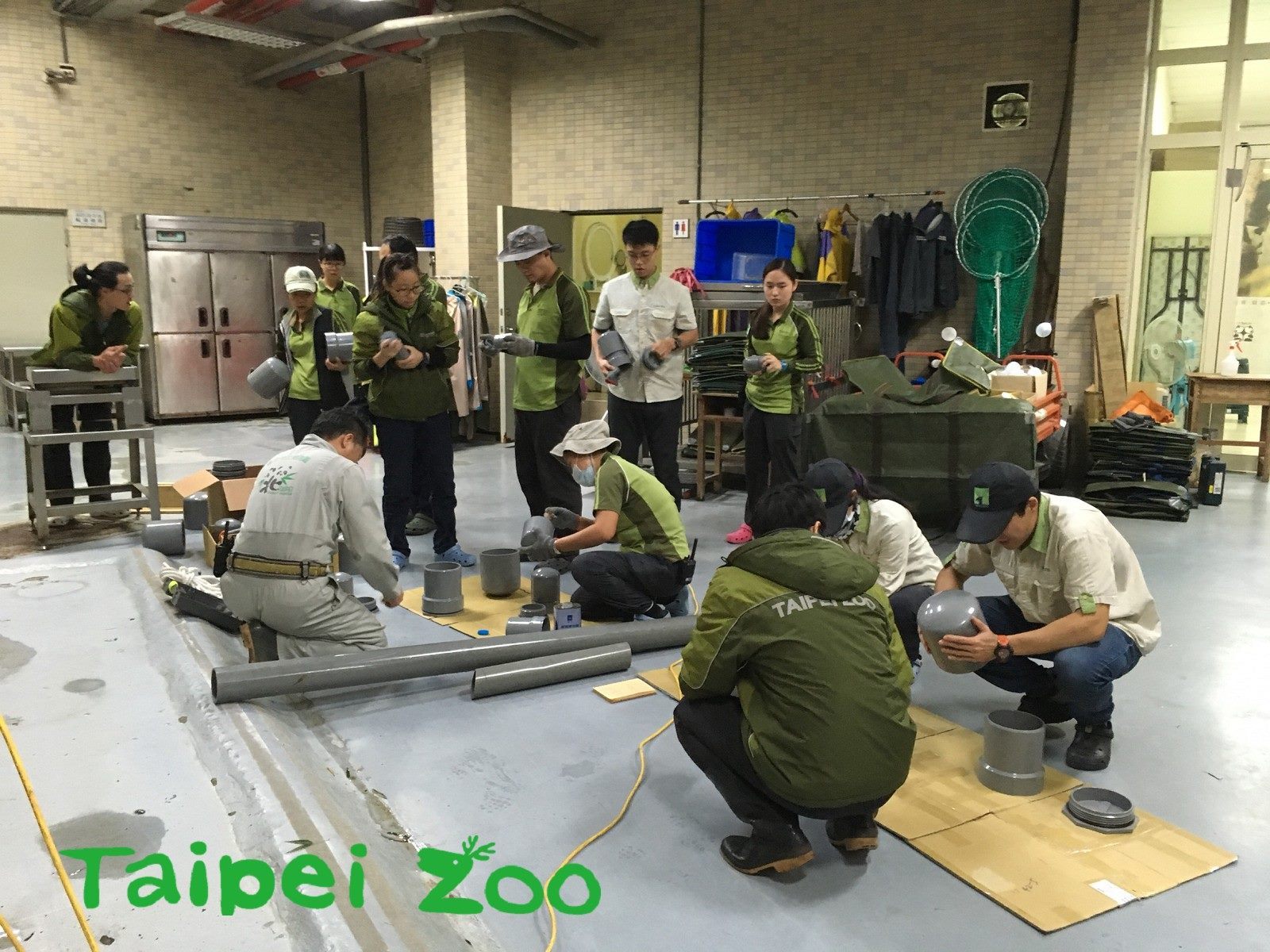 Zoo staff works on DIY animal toys