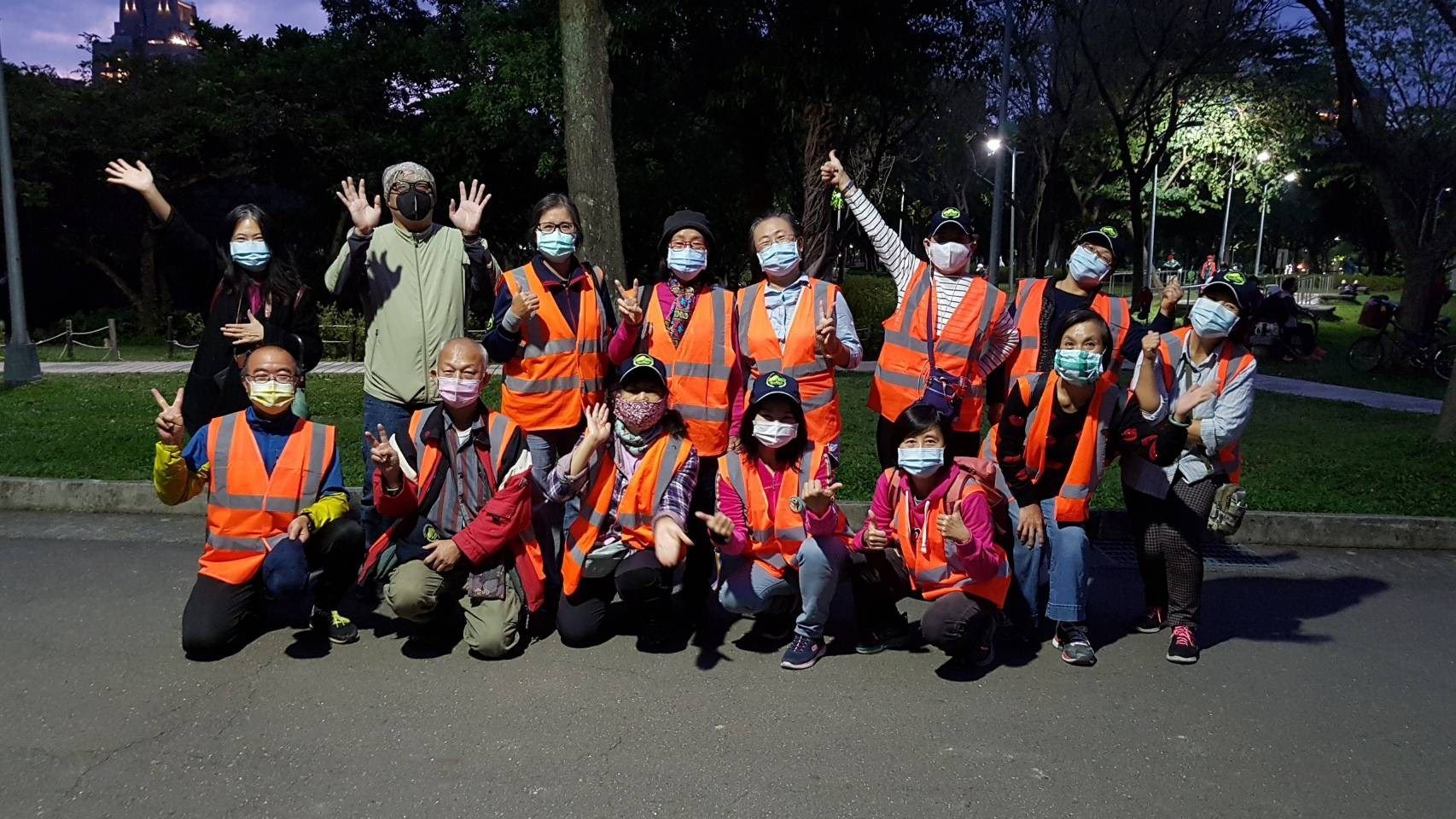 Volunteers contributing to firefly conservation at Daan Forest Park