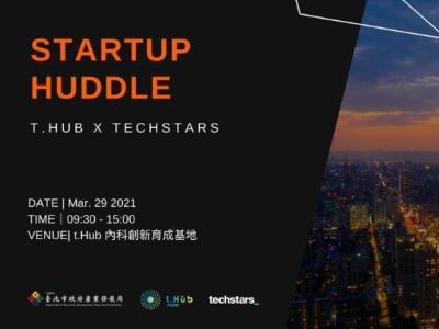 Poster of t.Hub X Techstars Startup Huddle