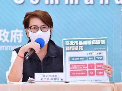 Deputy Mayor Huang at the press conference