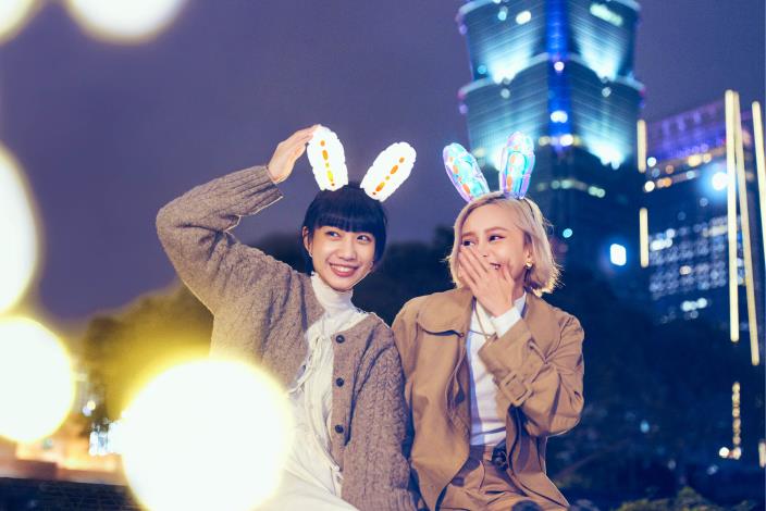 The limited 'bunny ear lantern' for 2023 Taiwan Lantern Festival in Taipei