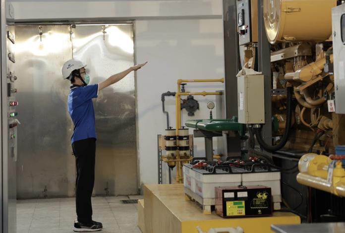 Staff member conducting checks at the pumping station