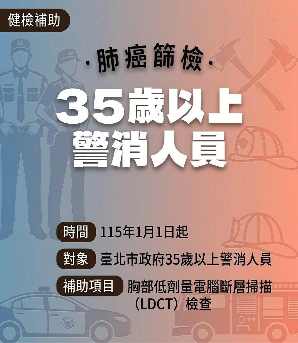 【衛生局】警消肺癌篩檢
