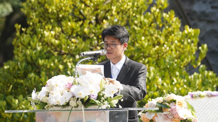 家屬代表蒲子超先生致詞.JPG