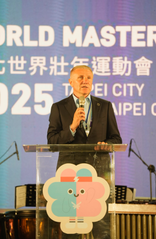 國際壯年運動總會會長Sergii Bubka致詞