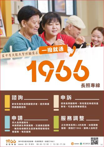 衛生福利部-家中有失智失能需求長照1966海報