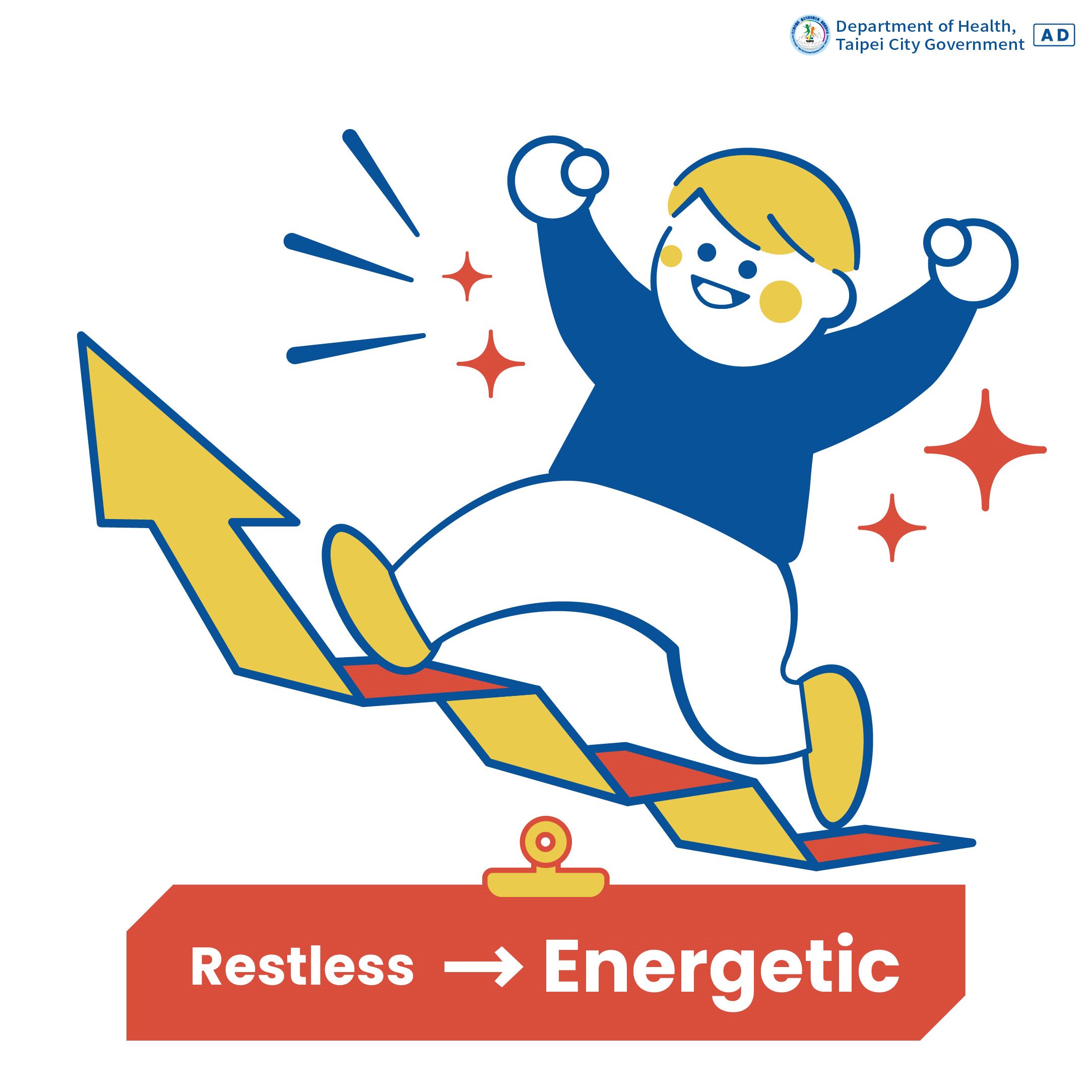 Restless → Energetic