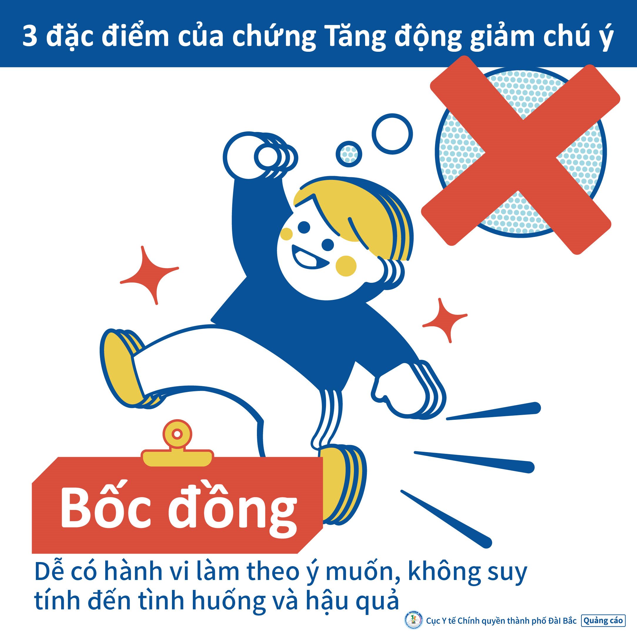 I.	3 đặc điểm của chứng Tăng động giảm chú ý: Bốc đồng