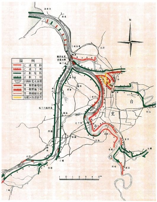 民國52年治水計劃圖