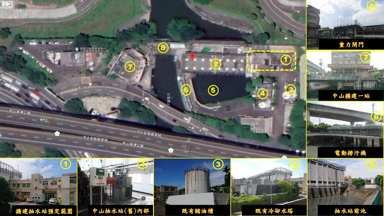 中山抽水站擴建地理位置示意圖