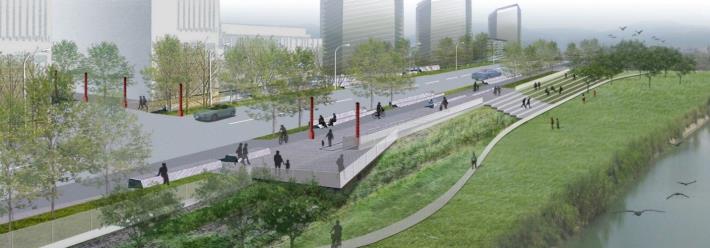 「洲美堤防自雙溪橋至洲美大橋間堤防新建工程」(2)