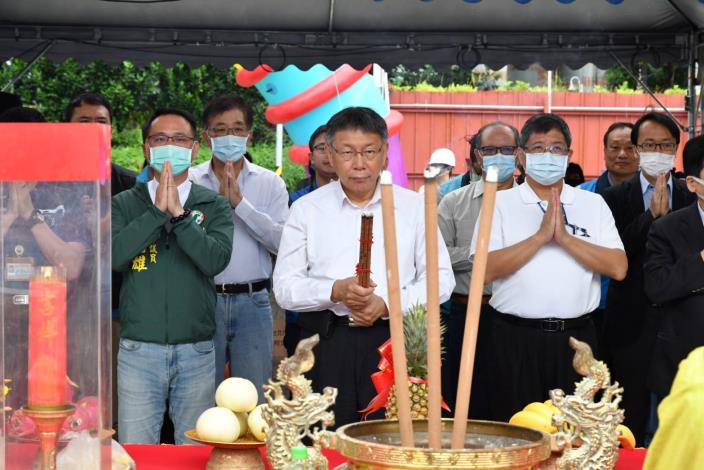 柯文哲主持北市文山區景豐一區社會住宅新建工程開工典禮