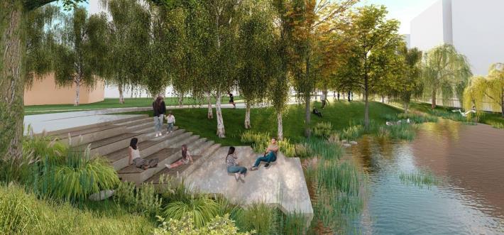 台北市未來河川環境營造的典範 北投磺港溪再造計畫  模擬圖