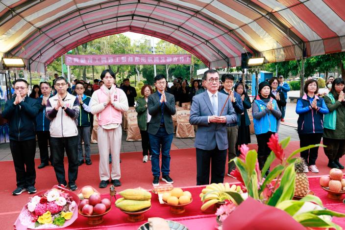 北市副市長李四川今天主持 士林官邸北側滯洪池 開工典禮