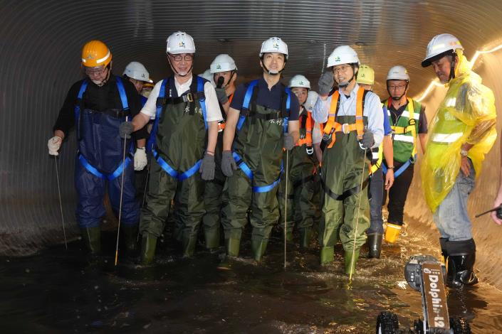 台北市長蔣萬安 視察雨水下水道系統建置及維護