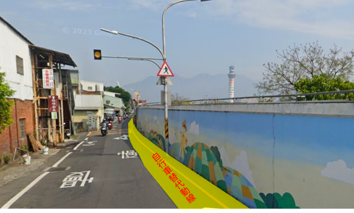 洲美大橋至社子大橋(濕地生態解說小築)旁牽引道改道動線9-2