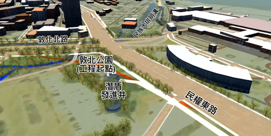 敦化北路發進井位置平面圖