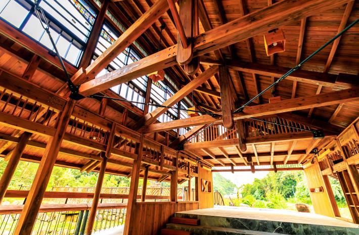 金瑞田嬰小屋 以MIT(台灣)的疏伐木為主要結構