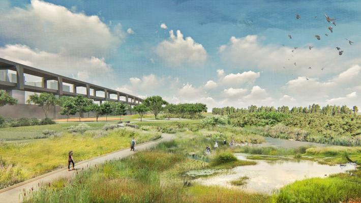 「新店溪及景美溪匯流口護岸及景觀改善工程」 願景模擬圖