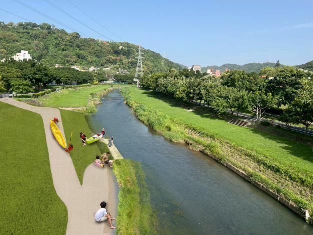 雙溪開放水域活動空間營造模擬圖-雨農橋
