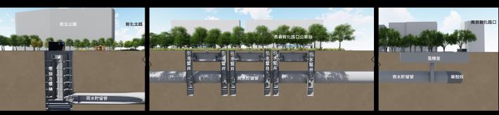 全區域縱斷面透視圖