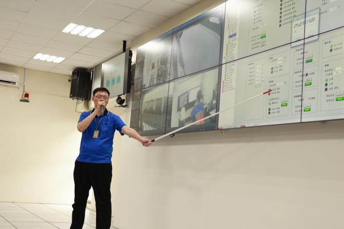 市長蔣萬安出席 北市113年度水災防汛搶險演練    簡報者水利處抽管科管理站長 高崇貿