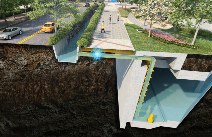 士林官邸滯洪池 將是北市第1座滯洪池採用上池生態,下池滯洪的概念,利用雙層滯洪空間作為排水設施