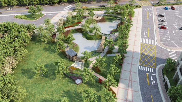 士林官邸北側滯洪池 完工後願景圖