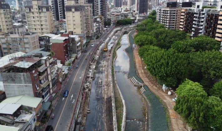 新、舊河道施作