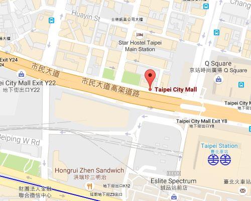 MAP:Taipei City Underground Shopping Mall map