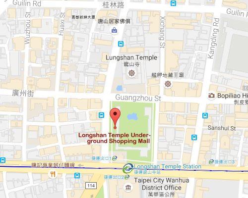 MAP:Longshan Temple Underground Shopping Mall
