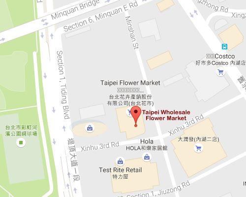 MAP:Taipei Wholesale Flower Market