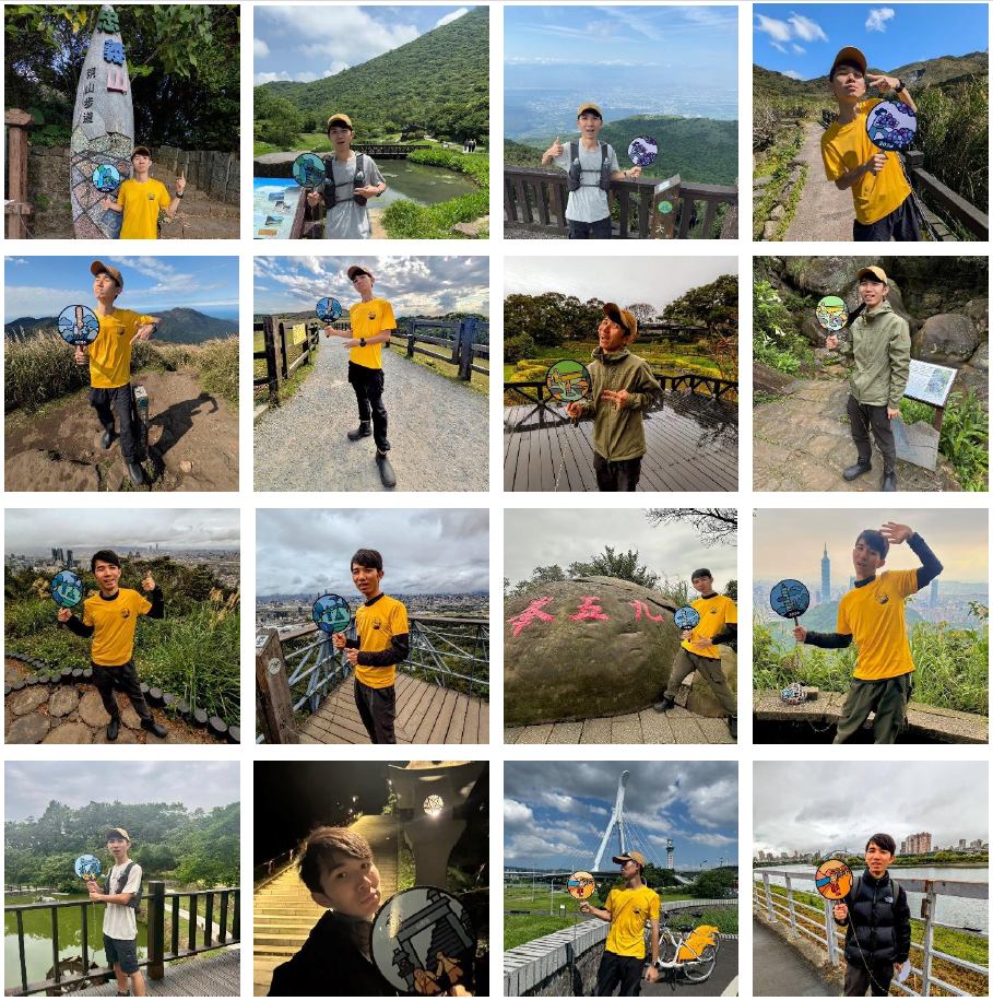 Task (2) - Take Photos with the 16 Designated Taipei Grand Trail Gem Signs - Example