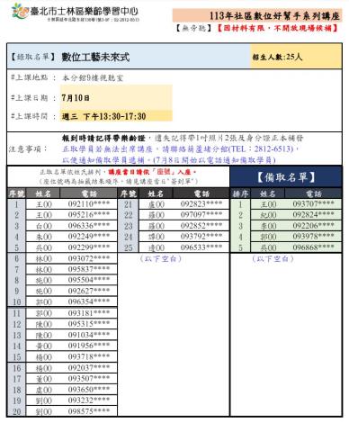 數位工藝未來式-講座名單