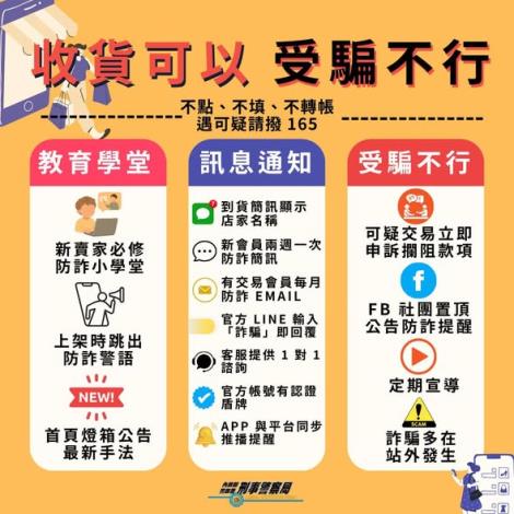 反詐騙海報宣導-收貨可以，受騙不行