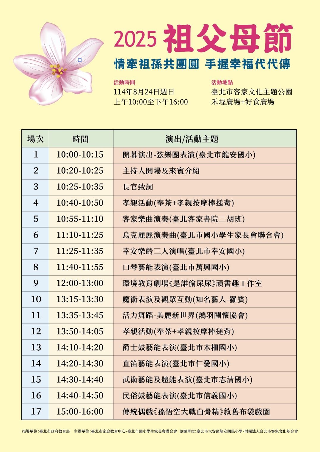 祖父母節流程圖