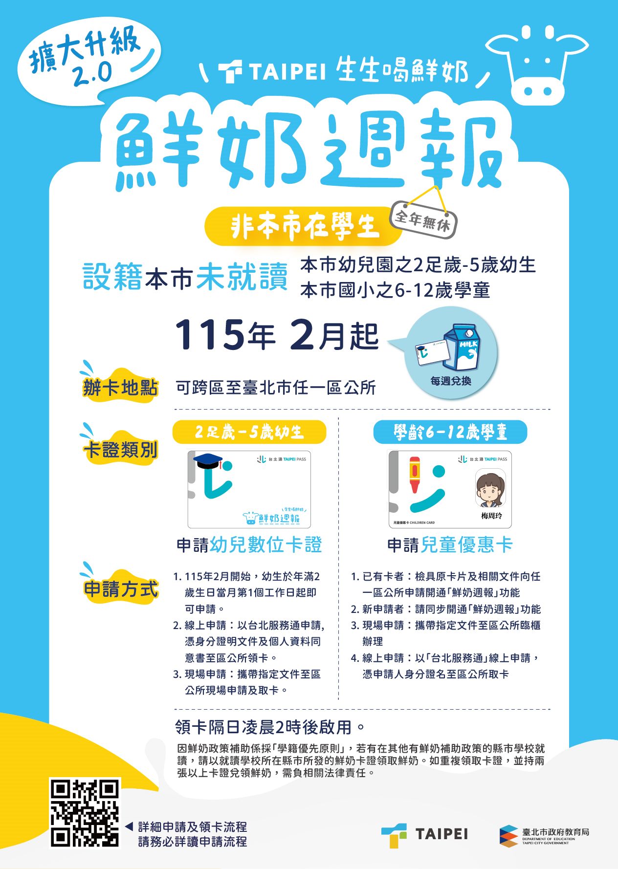 鮮奶週報非本市學生行銷海報