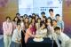Chairperson of the Research, Development and Evaluation Commission, Wei Yin, Commissioner of the Department for Youth, Yi-hsi Chou, and international interns cut a cake together and celebrate the first anniversary of the Department for Youth.