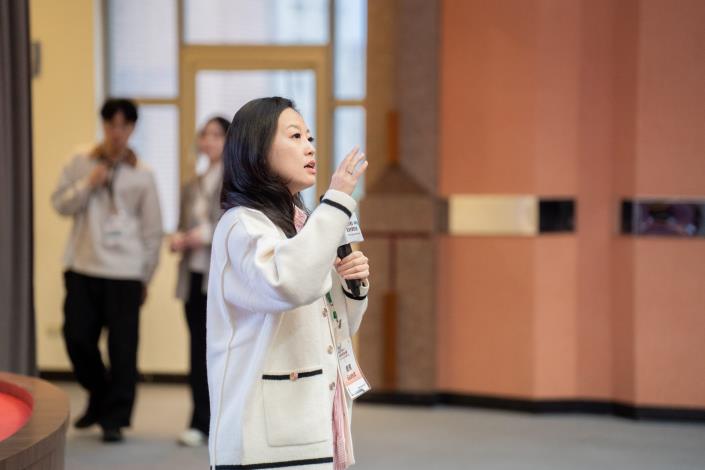 Taelor AI Founder and CEO Anya Cheng delivers her remarks.