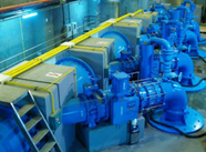 Booster station pump room