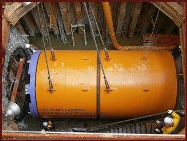 TBM entry into shaft