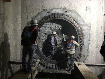 TBM breakthrough – exit