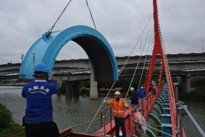 Jiantan Bridge – Lifting of reinforcement sleeve