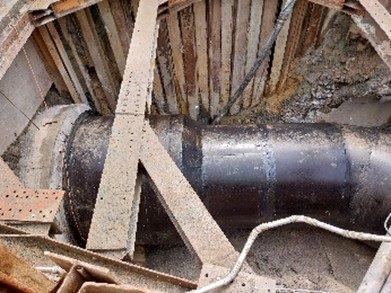 Reducer at dissimilar pipe joint
